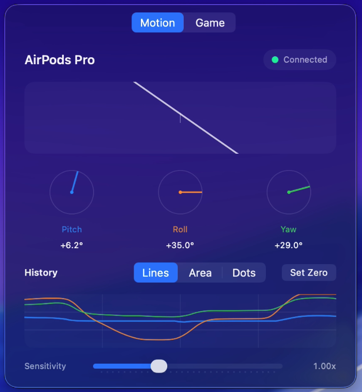 Motion visuals preview